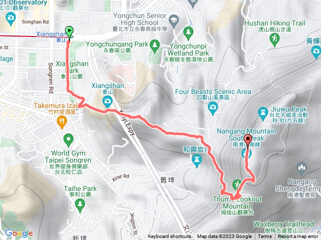 縱走第六段象山到中華科技大學