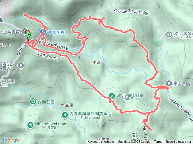 小溪瀑布-小溪167峰 -164峰-老鷲尖主、南峰-水尾潭山主、西北峰-大丘田山東峰