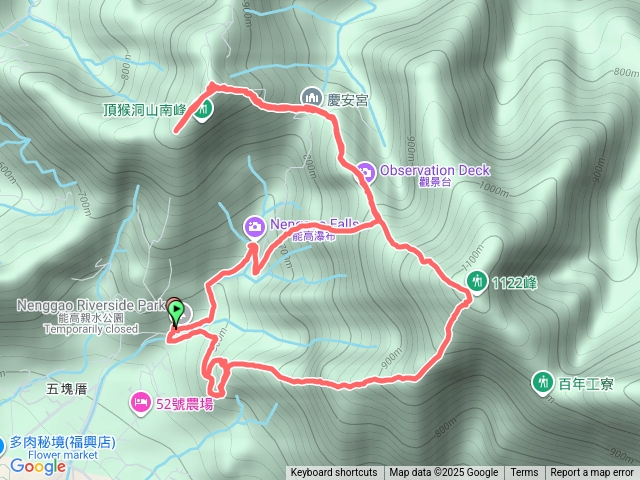能高瀑布 頂猴洞山 福興山