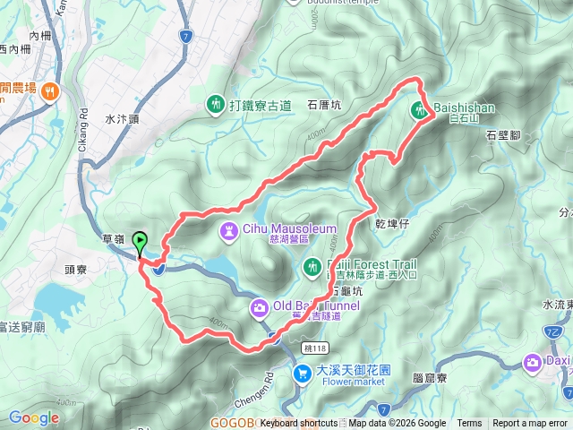 環慈湖諸峰O繞連走（草嶺山、石厝坑山、白石山、石龜坑山、頭寮山）