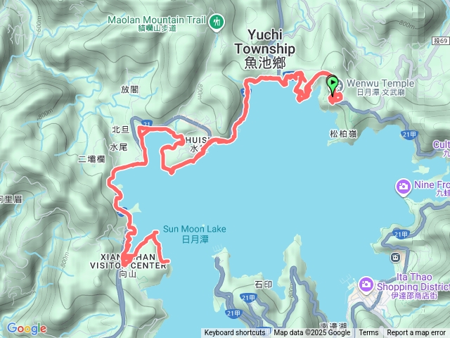 日月潭文武廟往返拉魯觀景台20公里預覽圖
