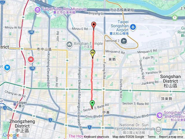 龍江路(從八德路二段KMT黨部往北到民族東路)