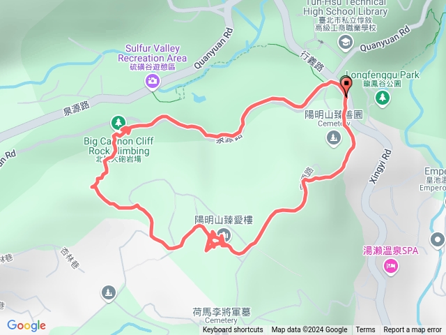 113/11/2-2北投岩場連走（續篇）大砲岩-泉源路O繞預覽圖