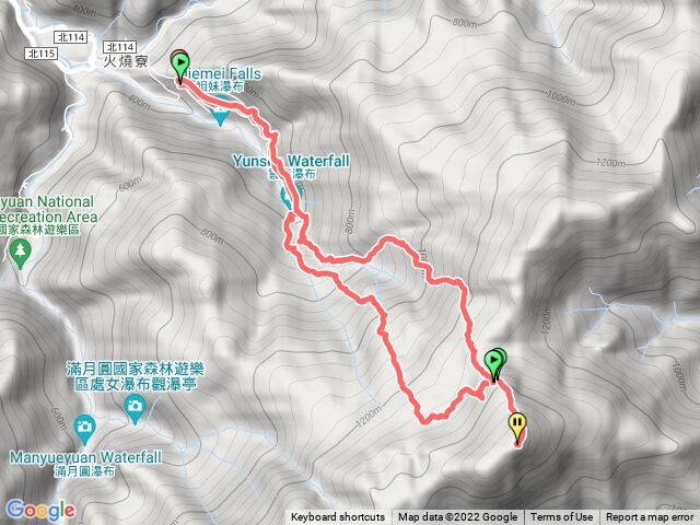 卡保逐鹿山水路下雲森瀑布