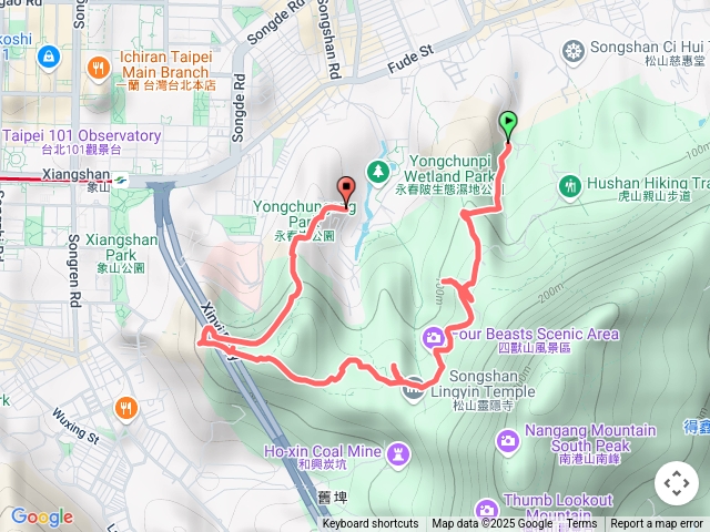 松山奉天宮/虎山登山口/四獸山連峰