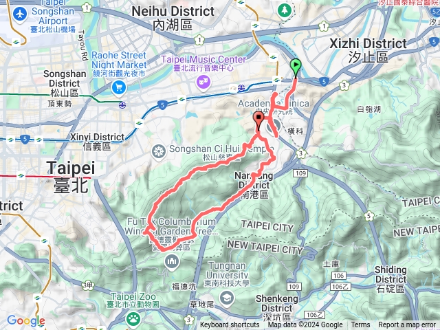 2024-10-06台北市南港摸基石(茅草埔山北峰、茅草埔山、四分里山、南港山東北峰、南港山、南港山南峰、拇指山、市305. 市310. 市340)