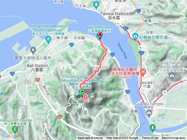 凌雲寺至八里渡船頭