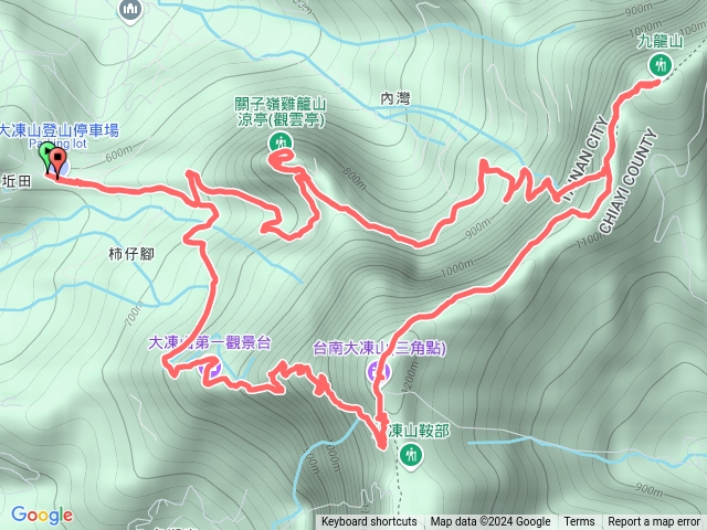 2024-1204台南凍九雞連走（逆走）（大凍山、九龍山、雞籠山）