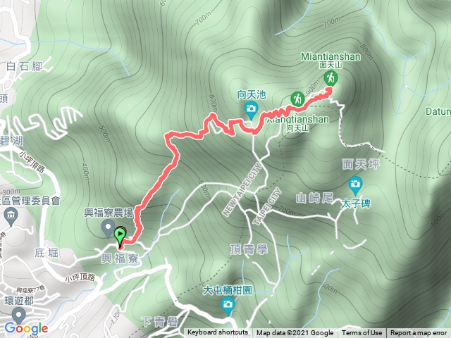 興福寮上向天池-向天山-面天山