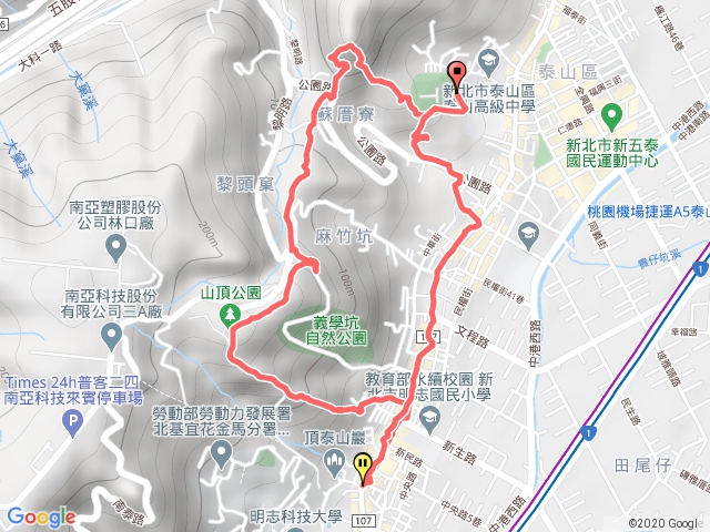 新北泰山尖凍山步道-山頂公園環走