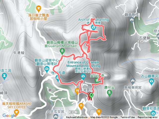 觀音山👉凌雲寺👉大石壁👉眾樂園👉秘境👉硬漢嶺👉風櫃斗湖👉凌雲寺