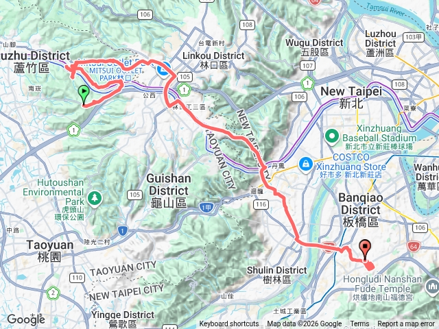 羊稠步道登山口-頂社-新莊-土城