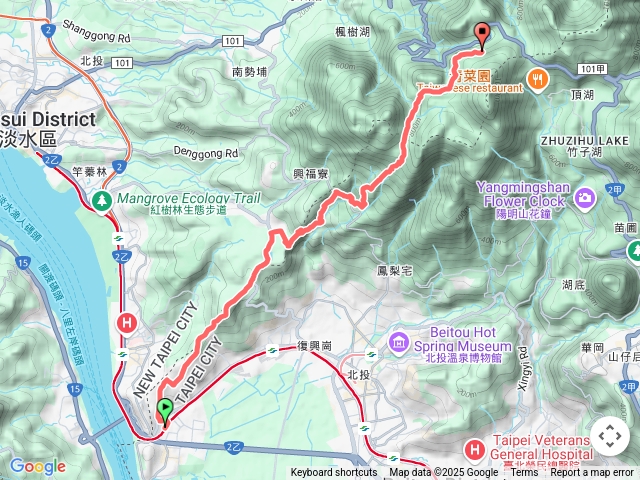 【任務一】2025臺北大縱走臺北大縱走第一段：關渡至二子坪202506221148