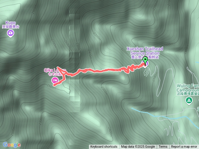 雪山登山口至七卡山莊(往返)預覽圖
