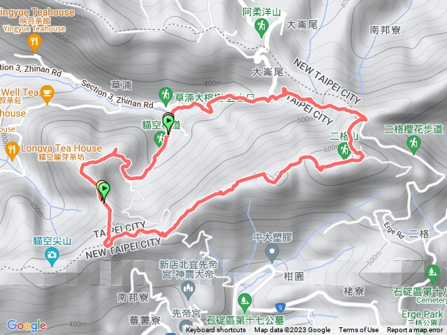 貓空群峰-貓空圓東北-貓空圓山-南邦寮-二格