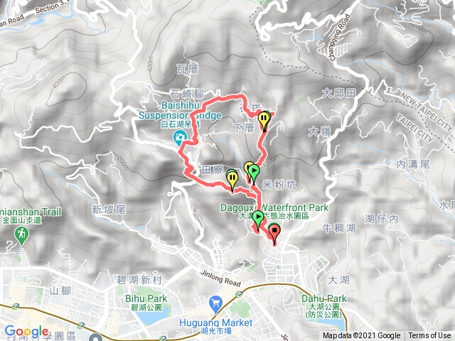 大溝溪O型走(鯉魚山》白石吊橋》龍船岩）