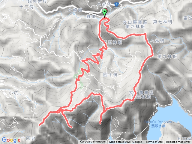 2021-09-25 台北天際線--直潭山O繞--雞心尖-中嶺山-石碇後山-赤腳蘭山-鳥嘴尖-暗寶劍山-直潭東北峰-直潭山