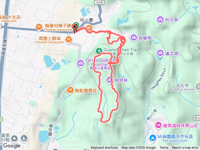 觀音山稜線美景半日路線預覽圖