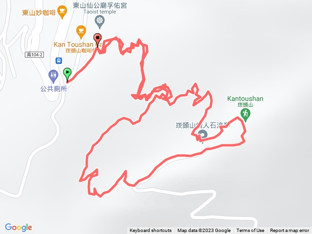 崁頭山步道。小O型