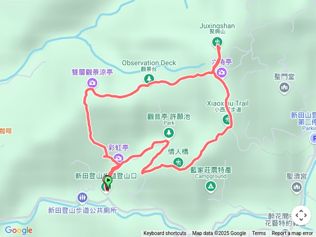 夜爬聚星山