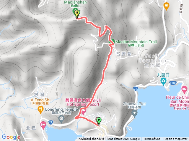貓囒山步道(水社綜合商場往返)
