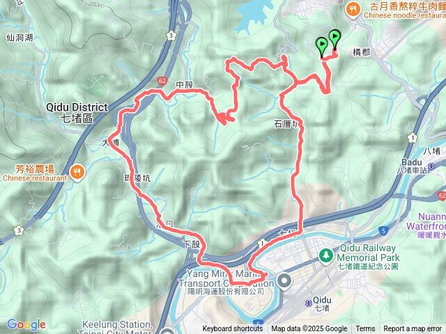 基隆安樂瑪稜七堵繞環路線預覽圖