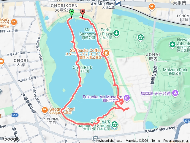 2026.07.28福岡大濠公園散冊軌跡