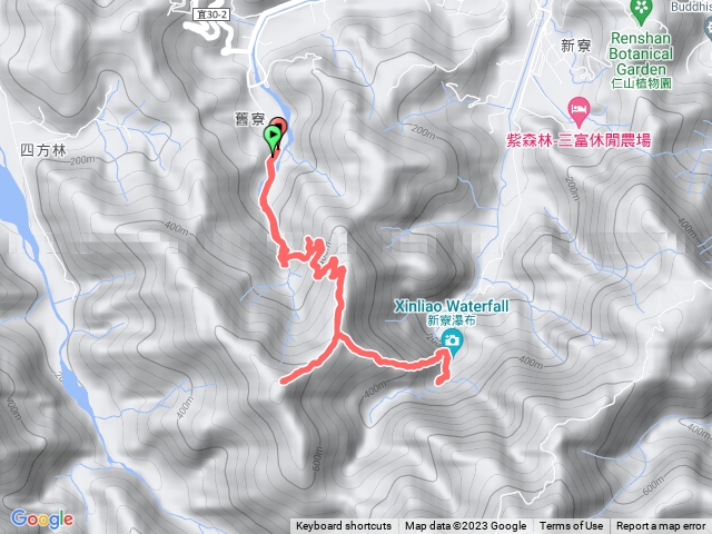 舊寮山、新舊寮山徑步道及瀑布