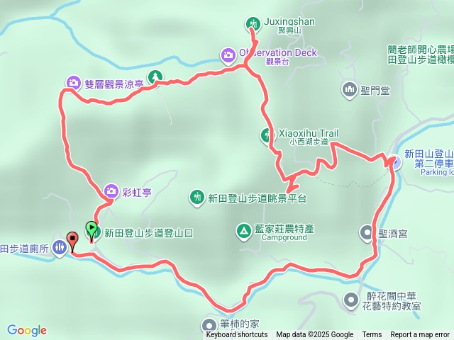 114、11、13聚興山（新田登山步道）O繞