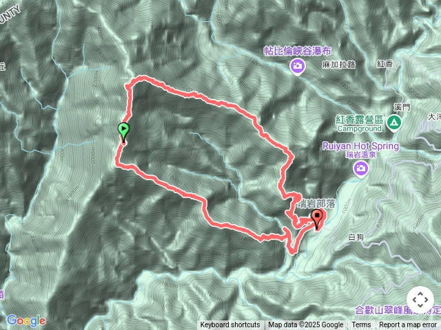 白姑南山南稜上東稜下O繞