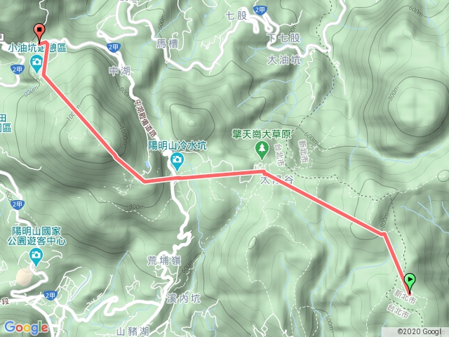 陽明山東西大縱走 東段 風櫃嘴 到小油坑
