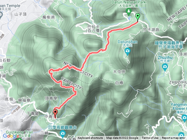 二子坪、面天山、向天山、向天池、清天宮