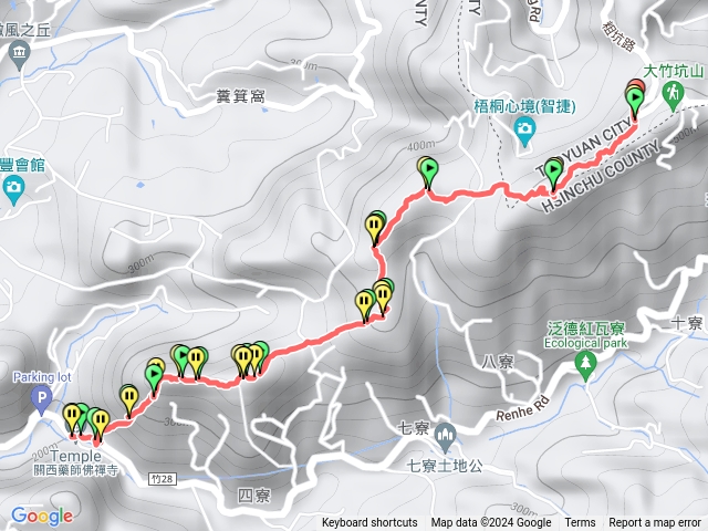 打牛崎步道，眺望崠，老虎山，石人崠，東畚箕窩山，十寮山連走