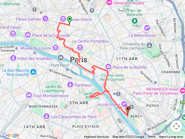GrandBoulevard到Bercy.巴士底廣場巴黎植物園