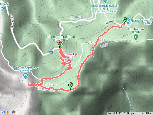 大鐵衫到鹿林山登山口