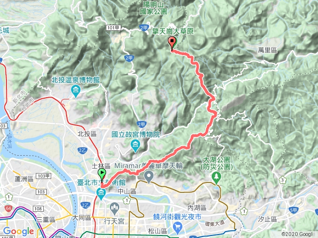 劍潭捷運站-擎天崗縱走