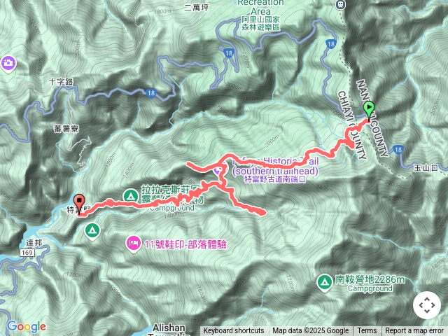 特富野古道走拉拉克斯A進B出