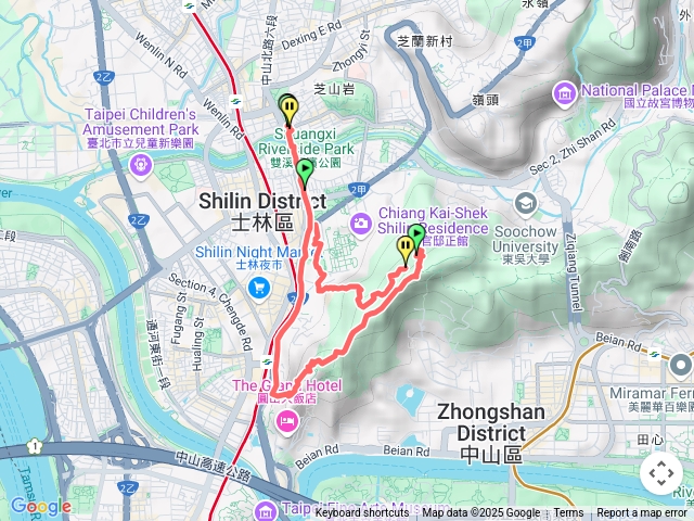 劍潭→老地方觀機平台→士林