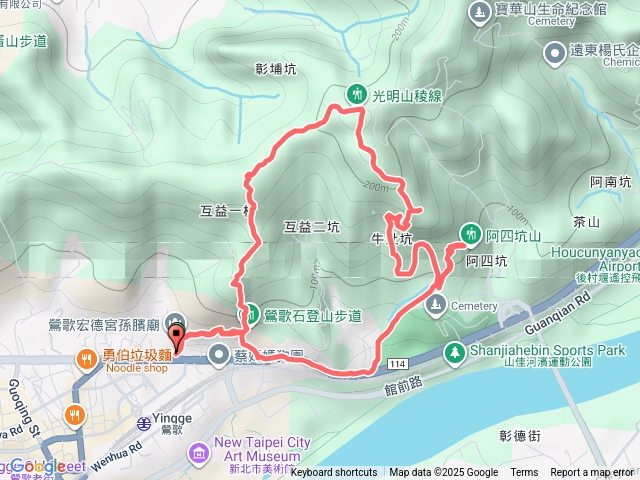 20250921宏德宮>鶯歌石山>牛灶坑山>龜公山>阿四坑山>宏德宮[鶯龜O形］