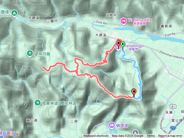 望龍埤三山(鎮頭山、蜊埤山、大湖山)連走燈篙林道.gpx