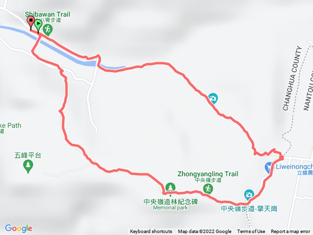 清水岩-二峰、中央嶺、擎天崗、十八彎登山步道
