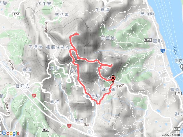 尖山-硬漢嶺-觀音山軌跡