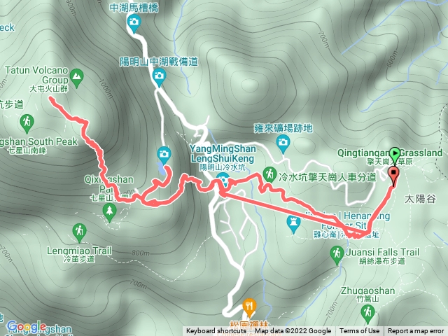 擎天崗-冷水坑-七星山東峰-七星山主峰來回