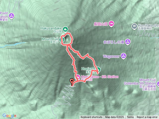 富士山（富士宮進.鉢巡.御殿場下至寶永山）