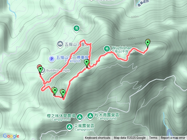 五指山(竹林禪苑上.橫向步道下）