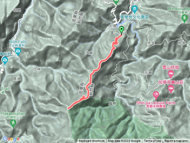 比林山東北風比林山南比林山鹿吭山來回