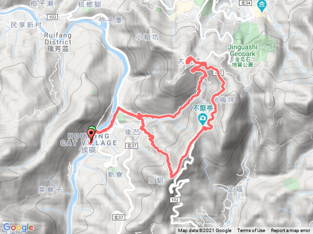 金字碑-不厭亭-小金瓜石露頭-大粗坑
