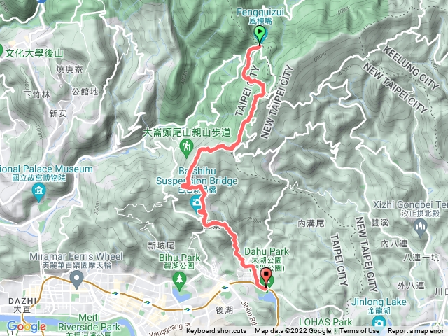 台北大縱走第四段 風櫃嘴--大湖捷運站