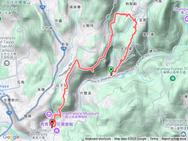 平菁步道、太平尾山、鵝尾山水田、平菁街櫻花巷、狗殷勤古道、故宮預覽圖