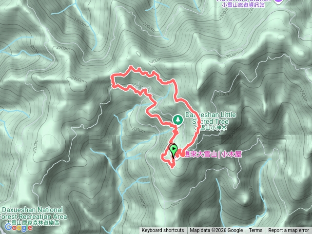大雪山森林遊樂區 森林浴步道-雪山小神木-木馬道支線 O形預覽圖